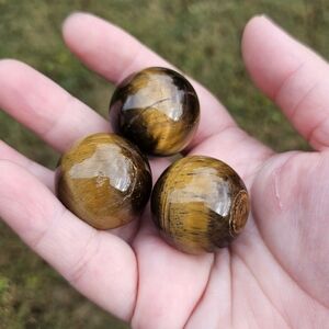 bundle of 3 tiger eye sphere